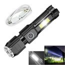 Lanterna Portátil LED Recarregável de Alta Potência com zoom