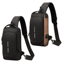 Mochila Sling Fashion anti-furto com senha e entrada para carregamento usb (Unissex)