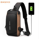 Mochila Sling Fashion anti-furto com senha e entrada para carregamento usb (Unissex)