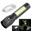 Lanterna Portátil LED Recarregável de Alta Potência com zoom