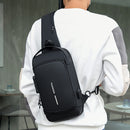 Mochila Sling Fashion anti-furto com senha e entrada para carregamento usb (Unissex)