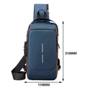 Mochila Sling Fashion anti-furto com senha e entrada para carregamento usb (Unissex)