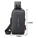 Mochila Sling Fashion anti-furto com senha e entrada para carregamento usb (Unissex)