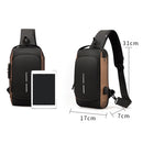 Mochila Sling Fashion anti-furto com senha e entrada para carregamento usb (Unissex)